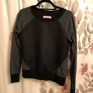 Faux leather sweatshirt